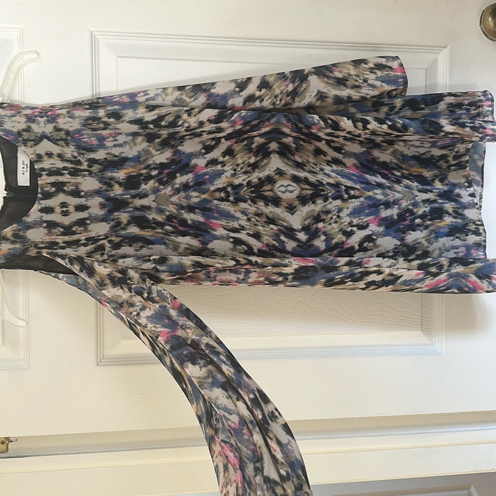 Ali & Jay Printed open cut sleeve mini dress